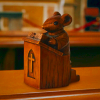 Rustic Vintage Brown Resin Church Mice Desktop Ornament
