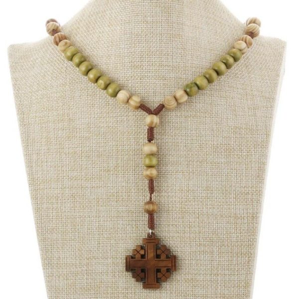 Olive Wood Rosary and Cross