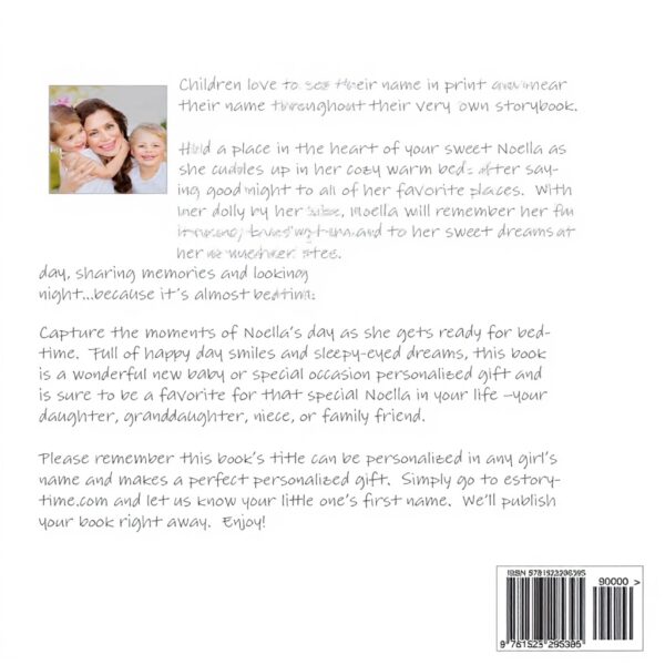 Gute Nacht Noella Mond personalisiertes Kinderbuch Gute