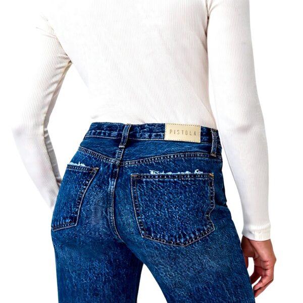 Pistola Cassie Jeans Damen Super hohe Taille Gerades Bein