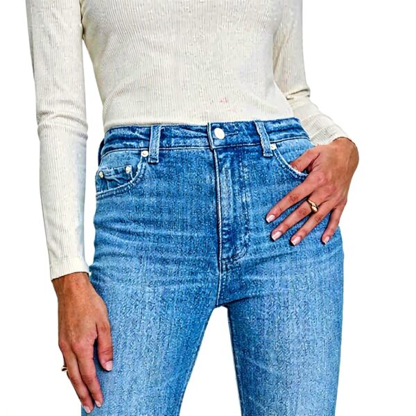 Pistola Damen Jeans High Rise Bootcut Stretch Denim